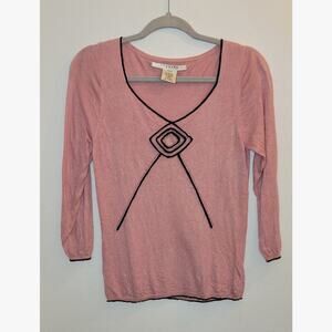 Vintage Sweater Womens Large Petite Pink Pastel Soybean Cashmere Coquette‎ Femme